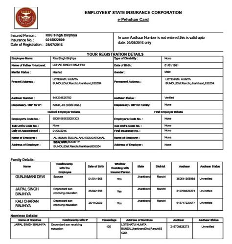 esic smart card check|esic e pehchan card.